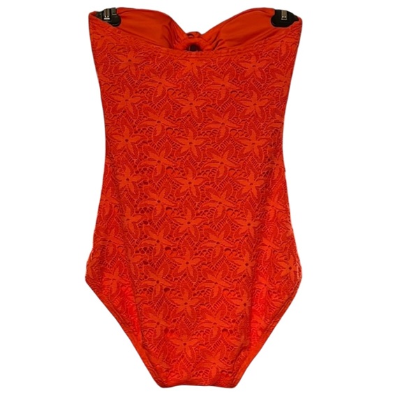 New Vince Camuto Swim Tangerine Orange One Piece SwimSuit Swimwear Size 8 NWOT - Picture 2 of 4